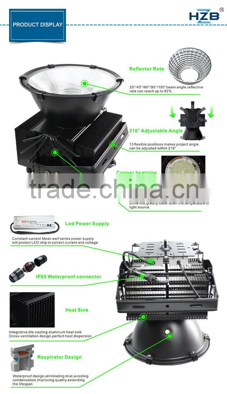Good quality dimmable led 400w spot light waterproof flood light with mwanwell driver