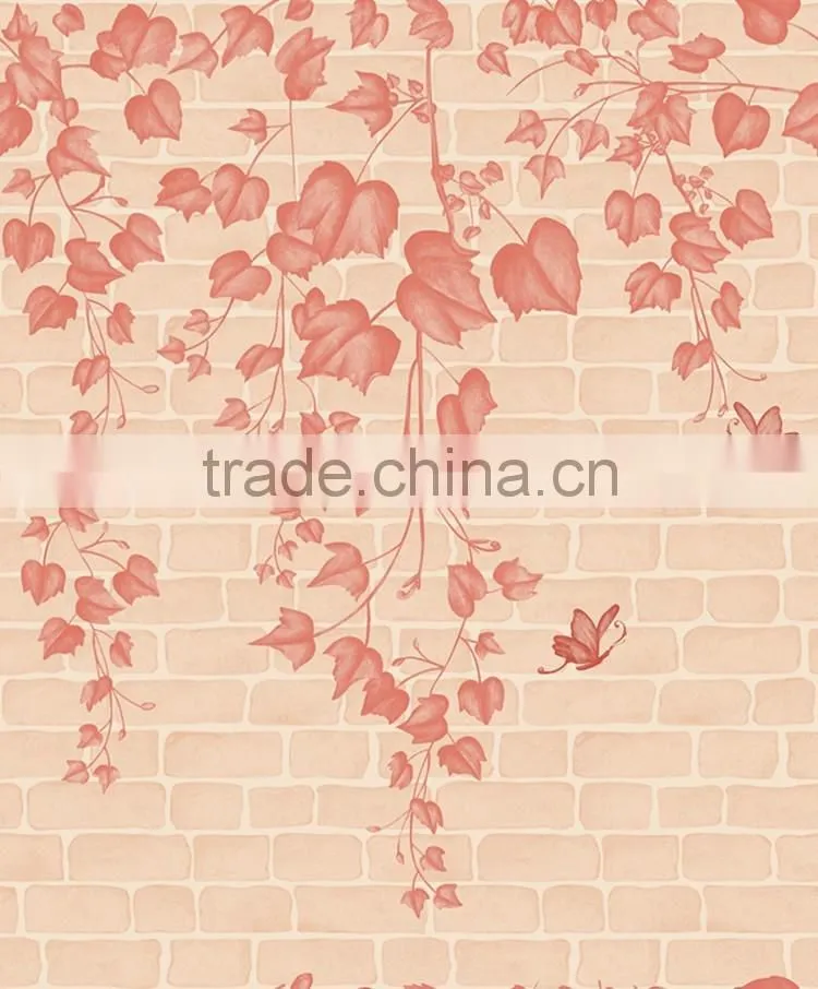 All sorts of color of the leaves wallpaper with butterfly