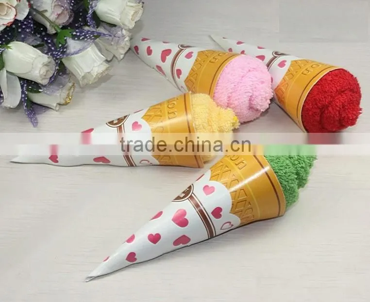 christmas gift towel Wedding Towel Cake Ice Cream Sundae Towel Favors