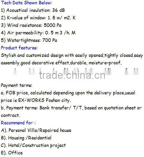 Hot sale fashionable new style PVC single single-panel casement windows