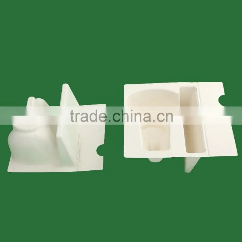 Eco Green Smooth Paper Pulp Packaging Molded from Recycled A4 Paper Pulp