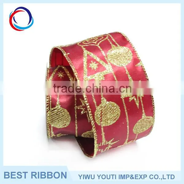 Factory Sale new design christmas decoration ribbon