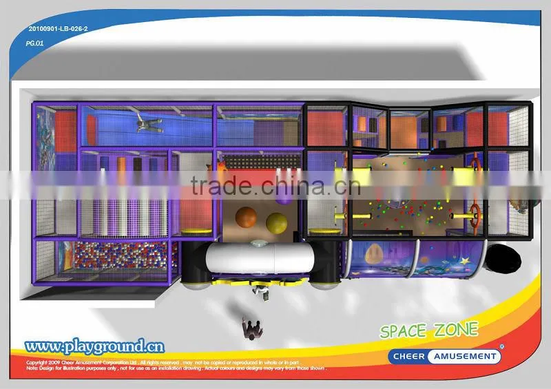 Cheer Amusement space themed indoor soft playground