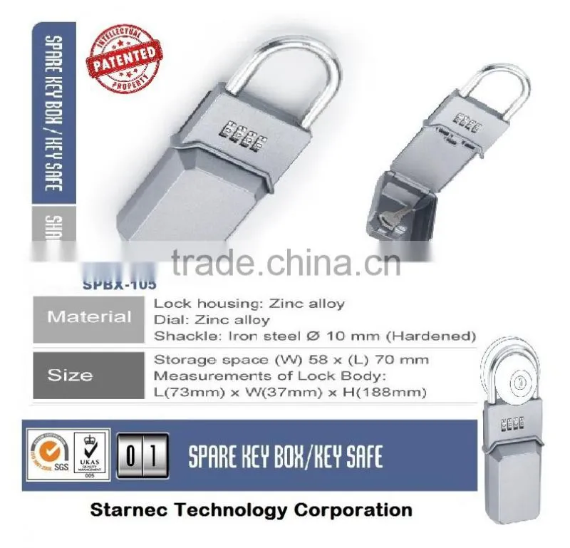 Key safe portable lock box secure storage box