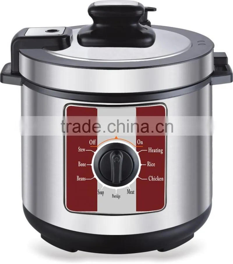 Zhongshan basic cheap 5L 6L 900w stainless steel housing multi functions rice meat mechanical mini electric pressure cookers