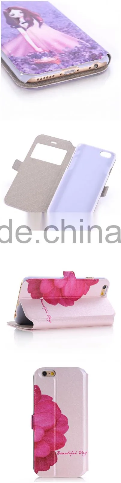 Stand Style Magnet Flip PU Leather Cartoon Paiting Pattern Soft Case For iPhone 6 6S 4.7Inch Wallet Cover for iphone6 phone bags