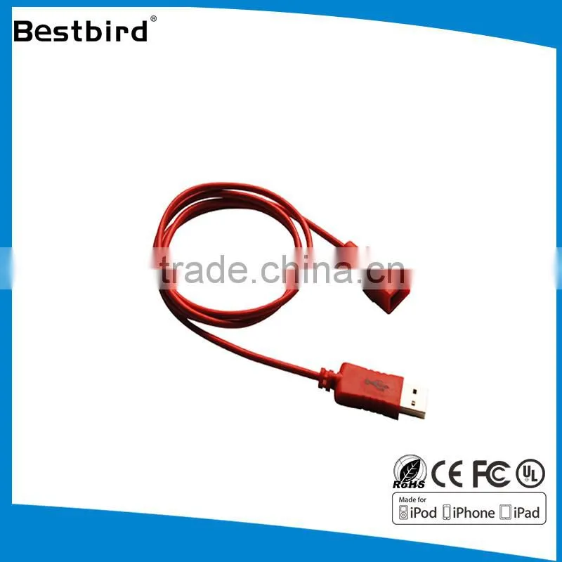 2015 wholesale colorful micro usb cable for smartphone gold plated