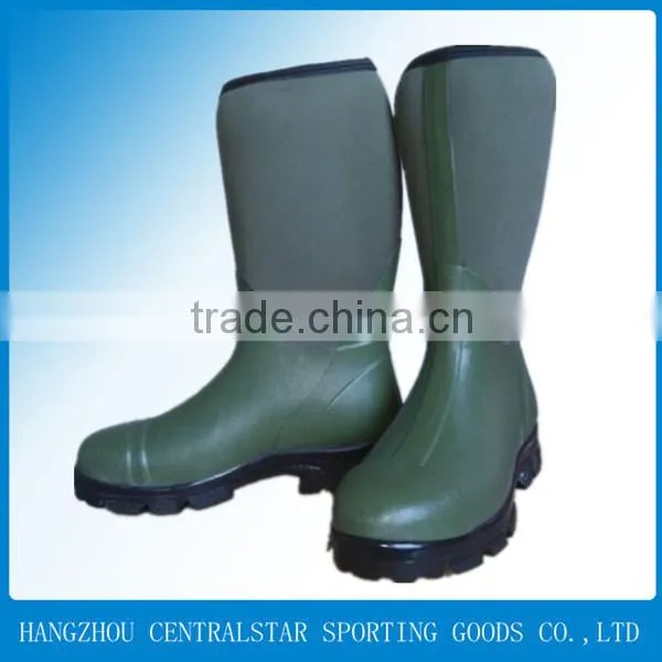 men high heel rubber working boots