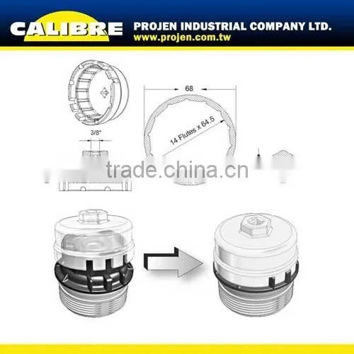 CALIBRE 3/8"Dr 14 Flutes car oil filter wrench