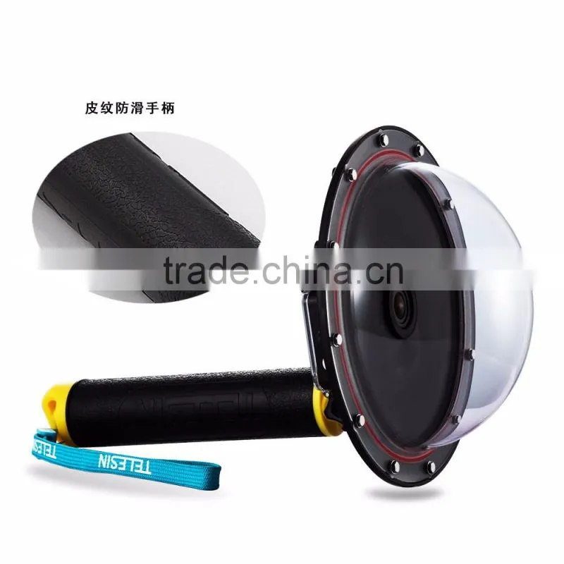 Telesin 3rd new Plastic version dome port Go pro action camera accessories for Hero4&3+