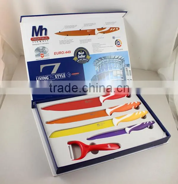 Kitchen knife with color blade