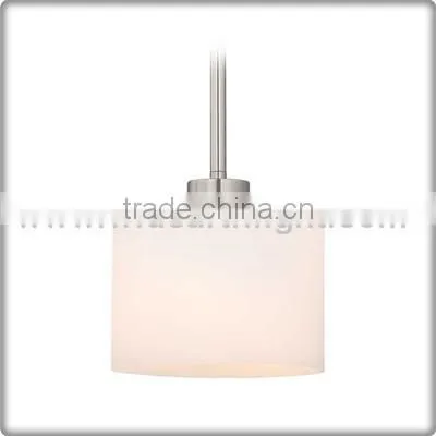 UL CUL Listed Brushed Nickel Glass Shade Hotel Lobby Pendant Light Lamp Fixture C50124
