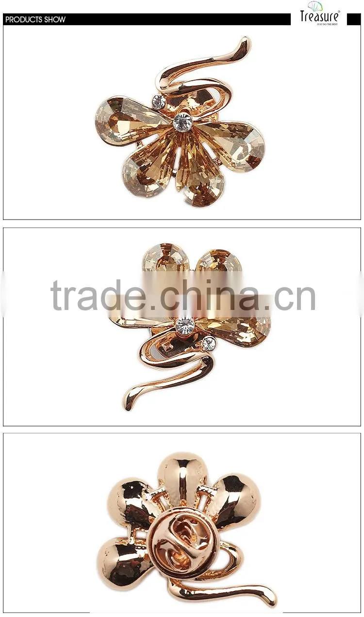 gemstone jewelry ga color flower brooch pin for christmas brooch gift