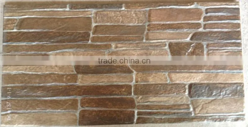 hot sale 3d inkjet 300x600mm exterior rustic wall tile