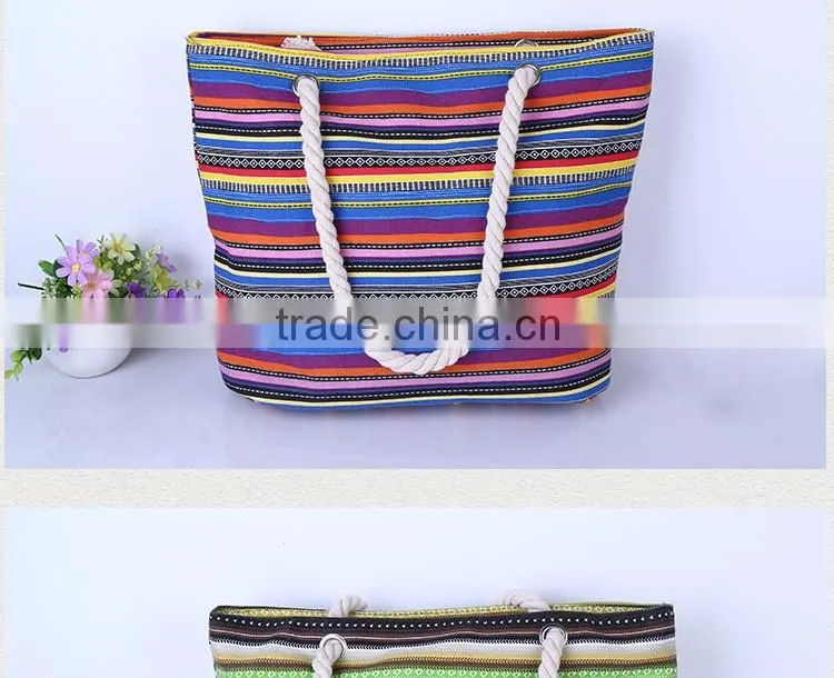 2016 cheap canvas wholesale beach bag beach tote bags