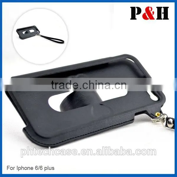 For iphone 6 leather case, hot leather case for iphone 6 4.7 inch with stand,pu leather for iphone 6 protective case