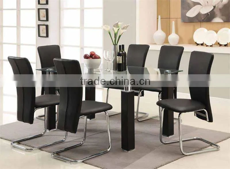 Space saving modern dining table with 4 chairs