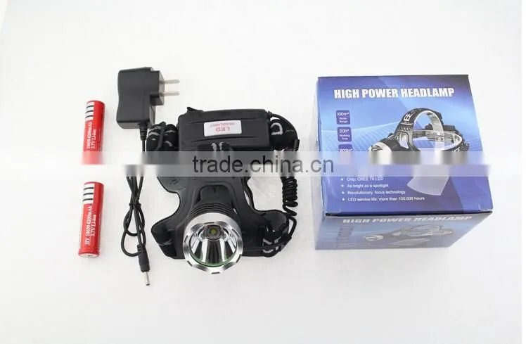 A-OK Hot sell 10W 3000lumens CR EE XM-L2 T6 waterproof led head lamp, High power rechargeable headlight