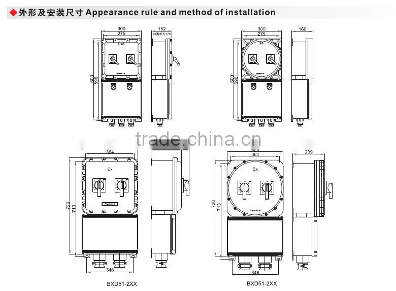 420*720mm explosion proof ip65 enclosure