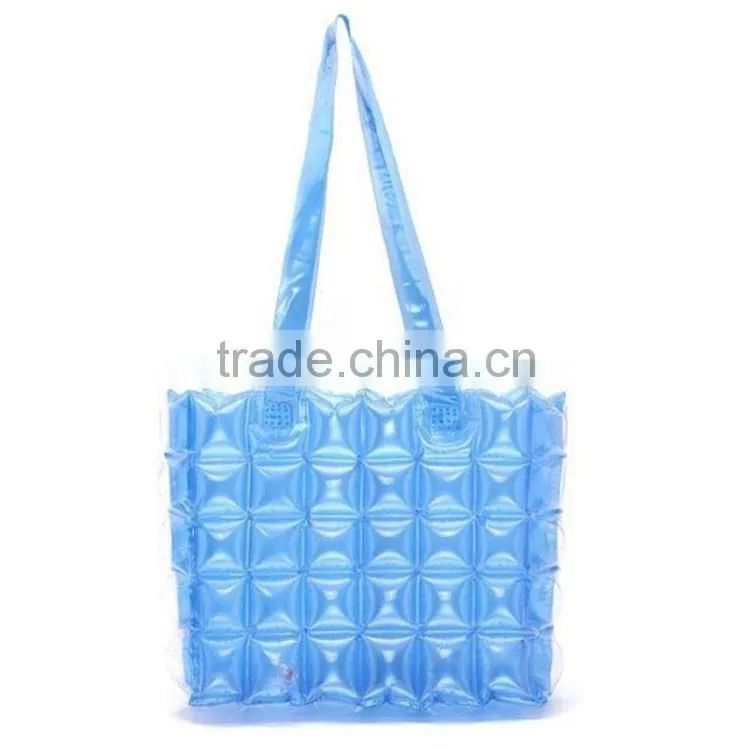 red bubble clear tote bag,cool inflatable beach bubble bag