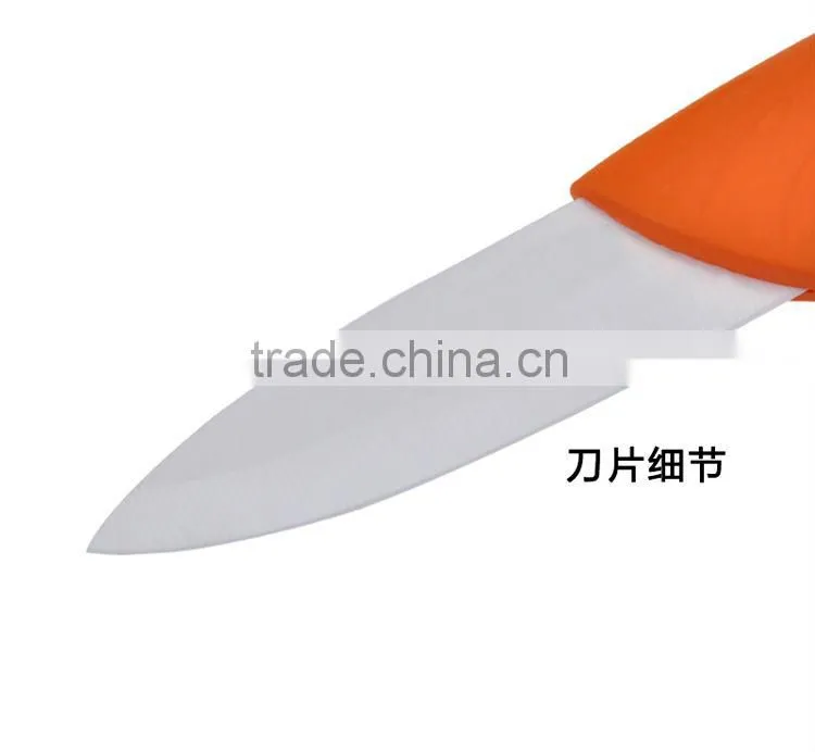In green handle Ceramic Knife Cutlery Chef Knives White Blade Size 3" 4" 5" 6" 7"