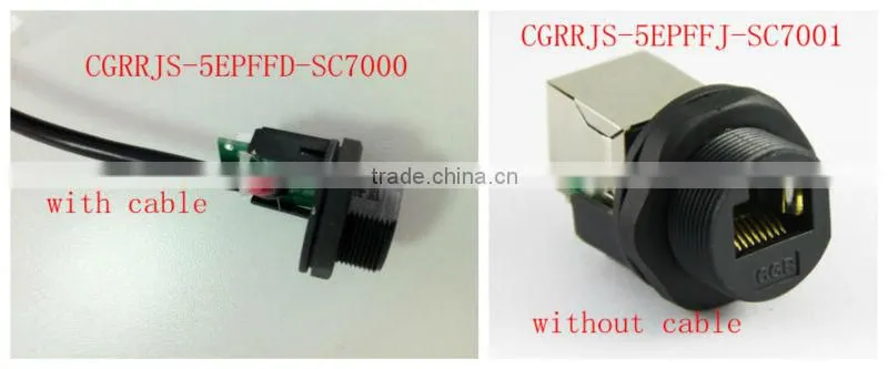 RJ45 90 degree screw type IP67 waterproof connector,Chogori high quality Nylon connector,easy installabel watertight connector