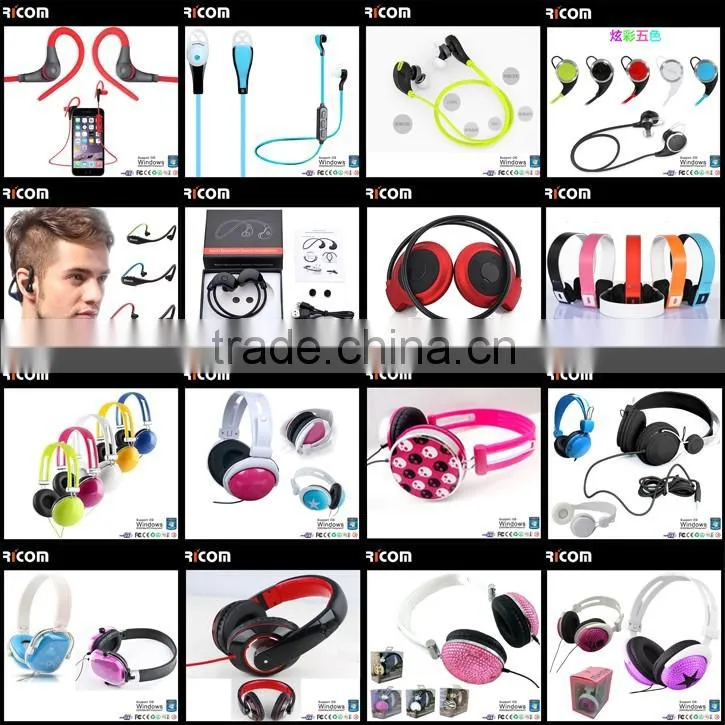 2016 Sport bluetooth earphone with mic,wireless stereo earphone Bluetooth with Factory Offer--BTH-210--Ricom