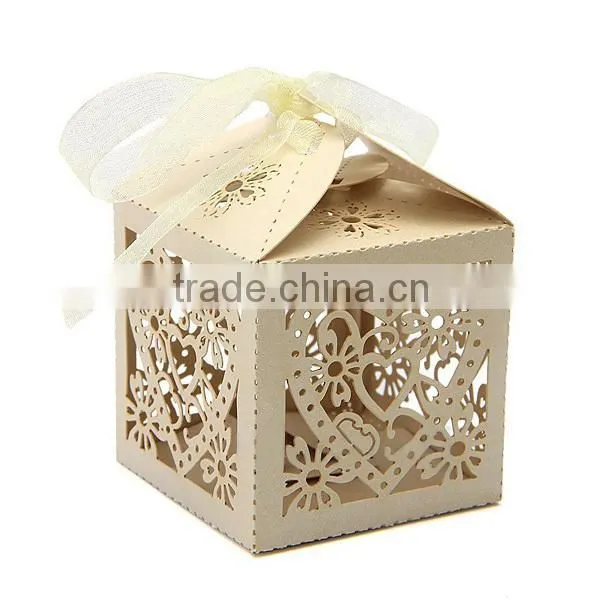 Silver Ribbon Favor Boxes