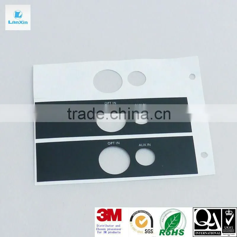 Die cut fire resistant plastic PC sticker