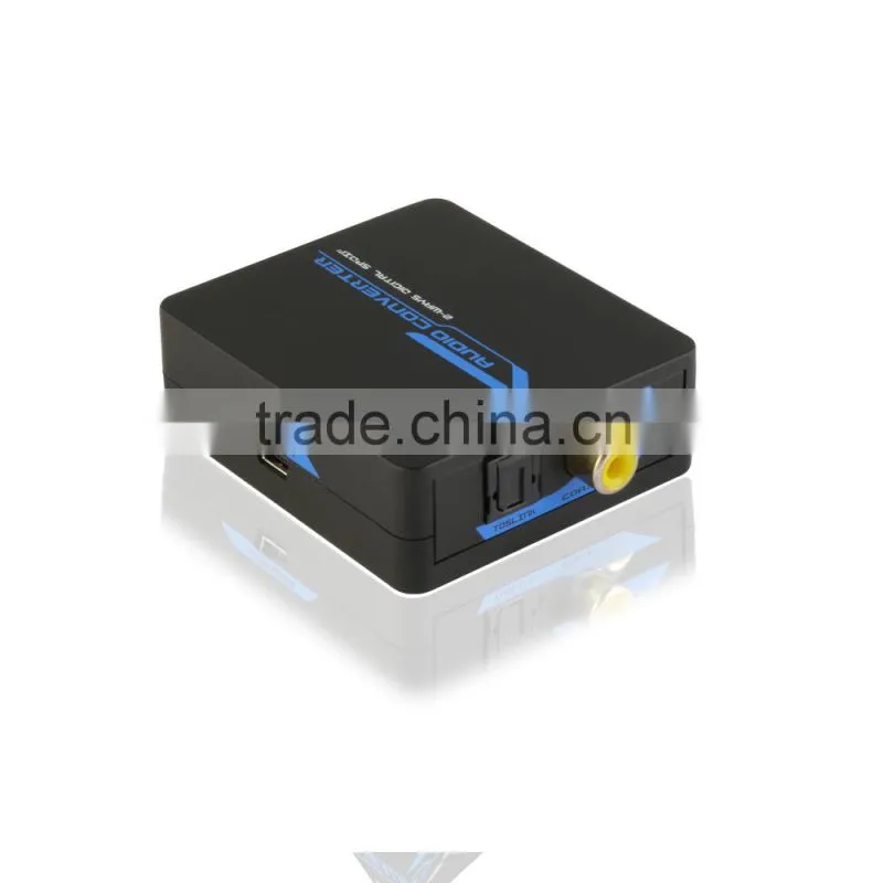 New premium 2 way digigtal audio converter (coaxial to toslink or toslink to coaxial) digital to analog audio converter