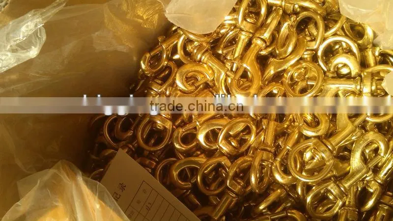 Solid Brass Snap Hooks - Brass Swivel - Quick Release, Spring Snap, Round Rings