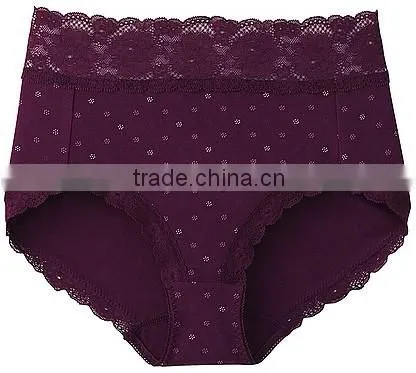 pretty pink women underwear lace cotton panties