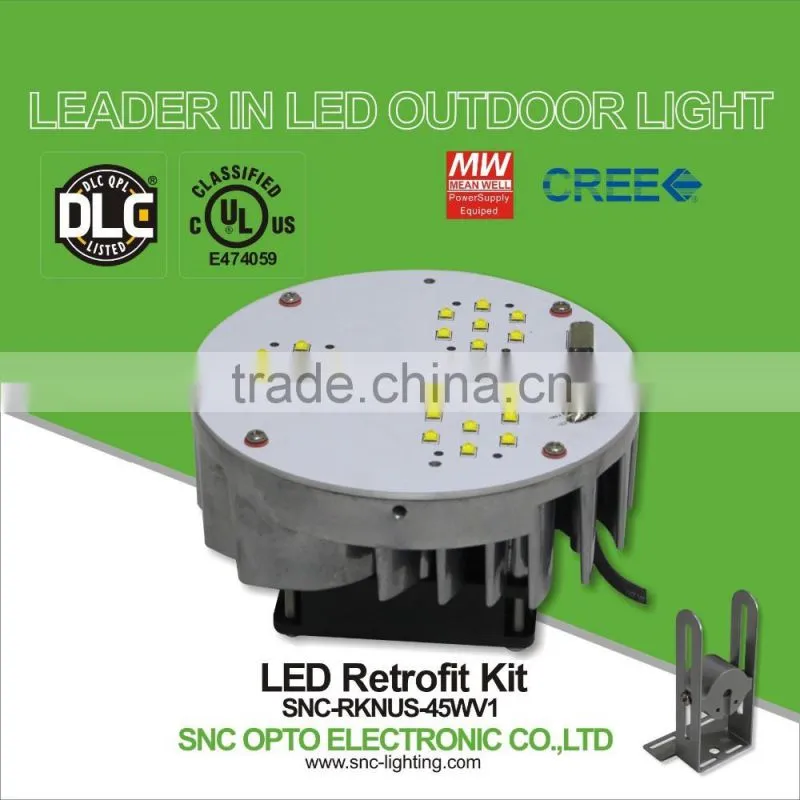 Factory design 45w die-casting aluminum led retrofit kit with UL DLC list for parking lot lighting