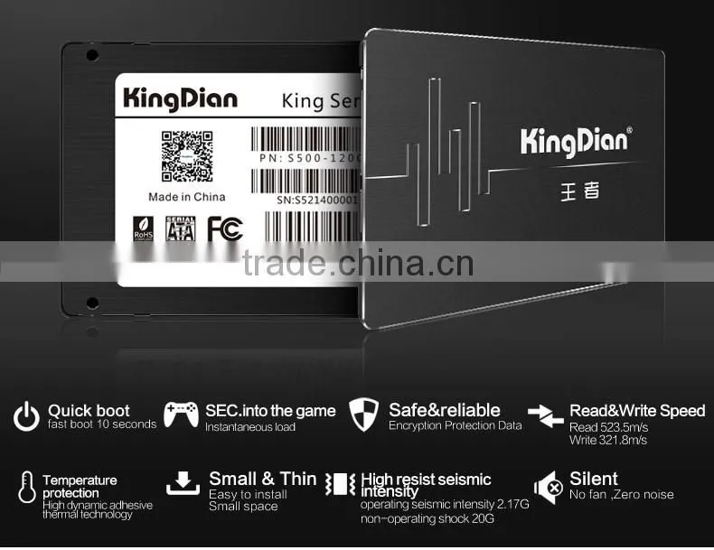 High Performance KingDian Solid State Drive 2.5 inch SSD 120GB SATA3 Stock Internal/External Hard Drive For MacBook and PC