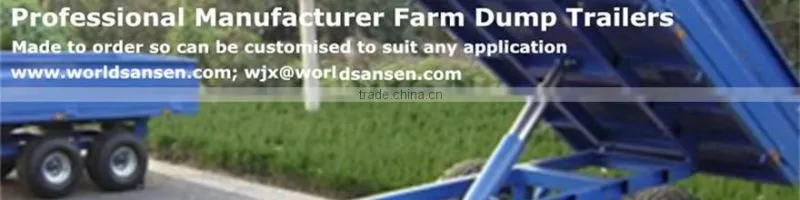3 ton farm trailer for tractor,tipping box trailer with CE, atv lift system atv log trailer with crane