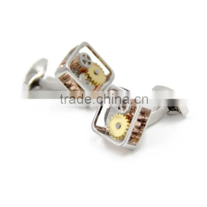 Cool excellent quality metal cogs cufflinks, cufflink for men shirt
