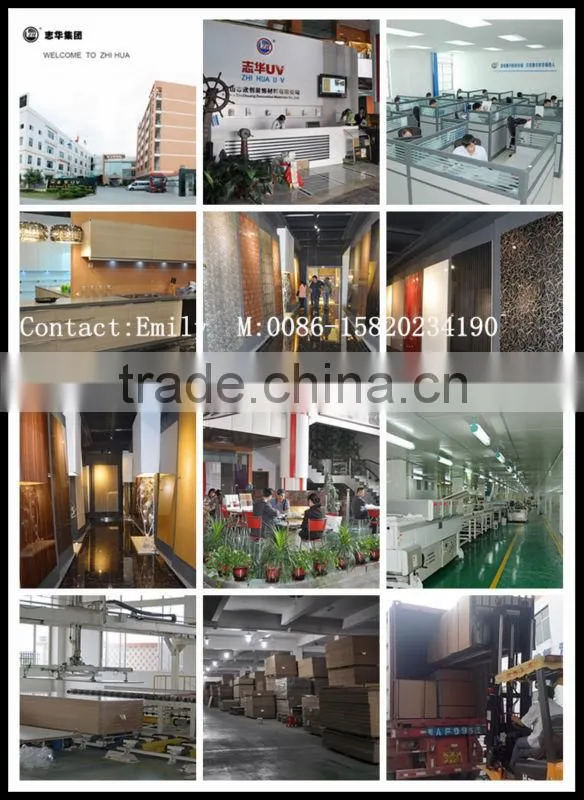 18mm UV MDF Panel for Kitchen Cabinet Door (ZHUV factory inFoshan)