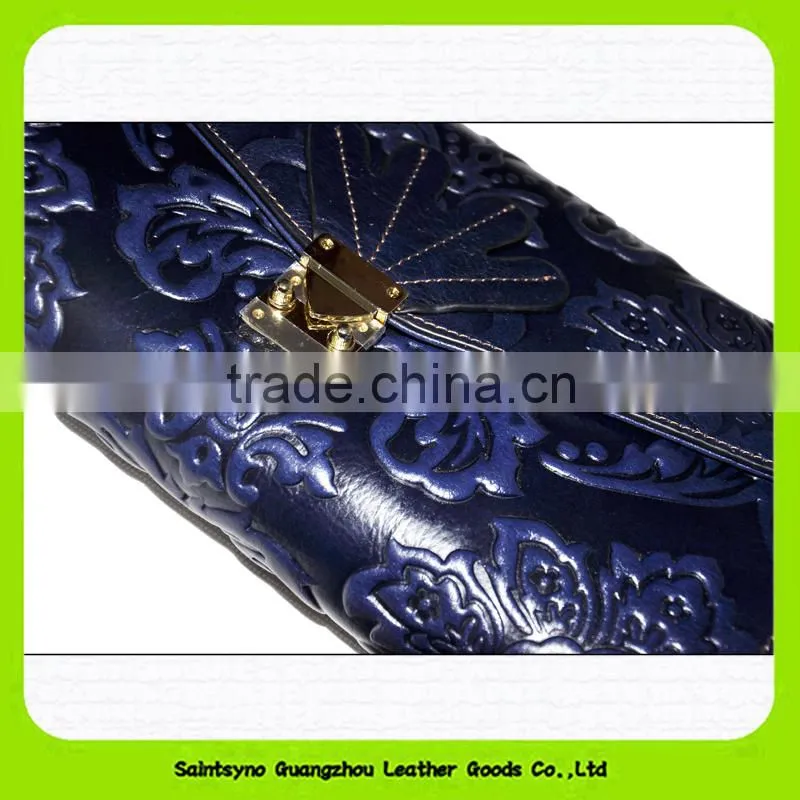 15625 Promotion cheap designer business cow leather rfid men wallet with embossing