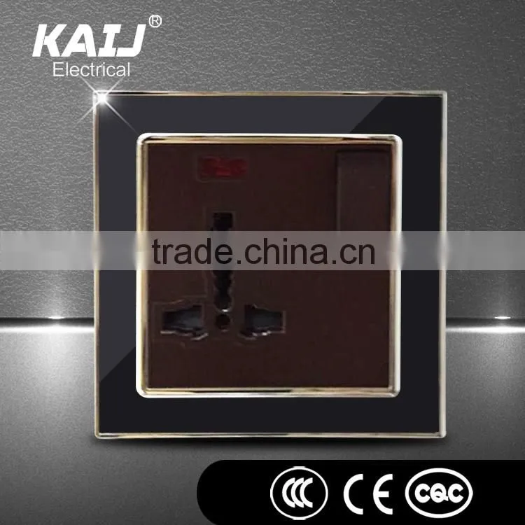 Acrylic plate wall mounted electric light 13 a 1 gang 3 pin switched socket