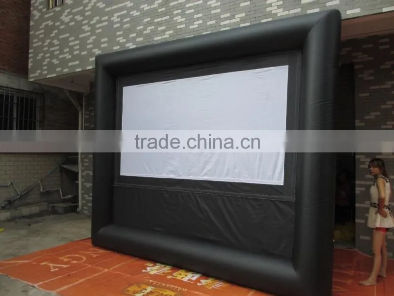 hot sale custom Fashion Outdoor movie screen, popular projector inflatable movie screen for advertising