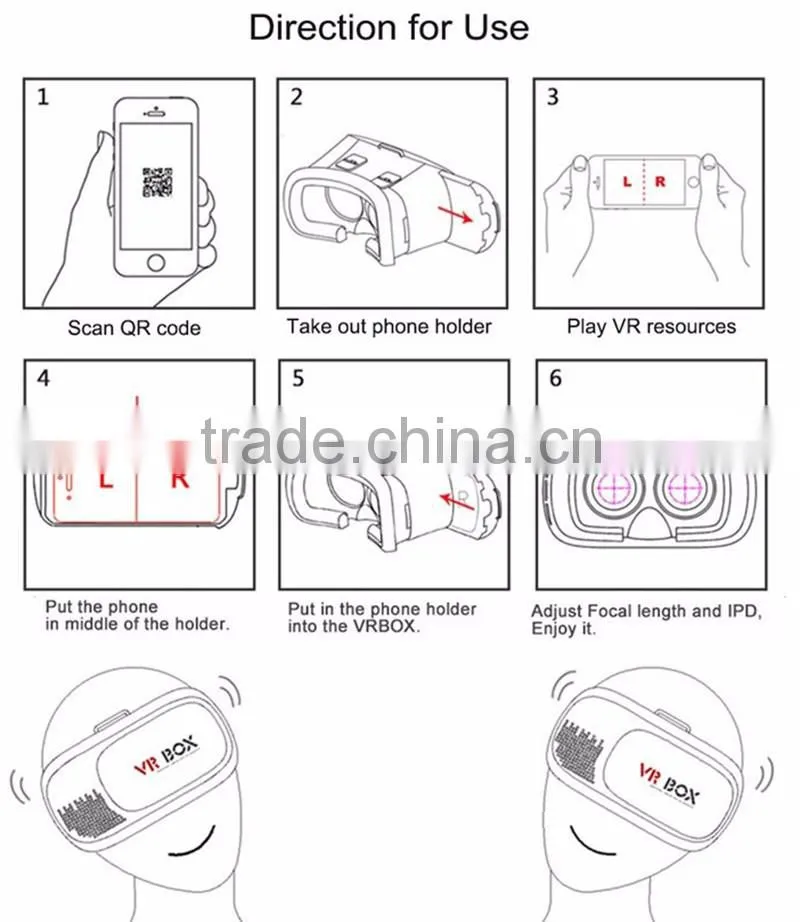 3D virtual reality Vr box /Vr 3D glasses