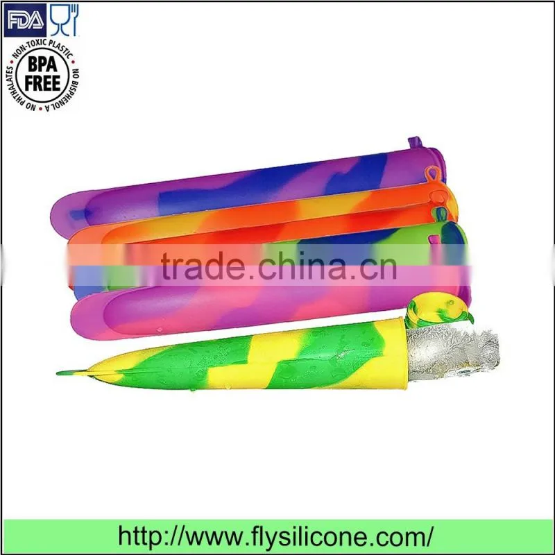 Hot sale on amazon customized logo premium silicone popsicle mold