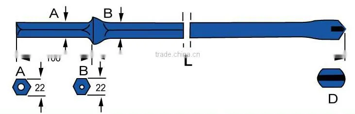 Quarry Blast Hole Drilling Integral Steel Rod