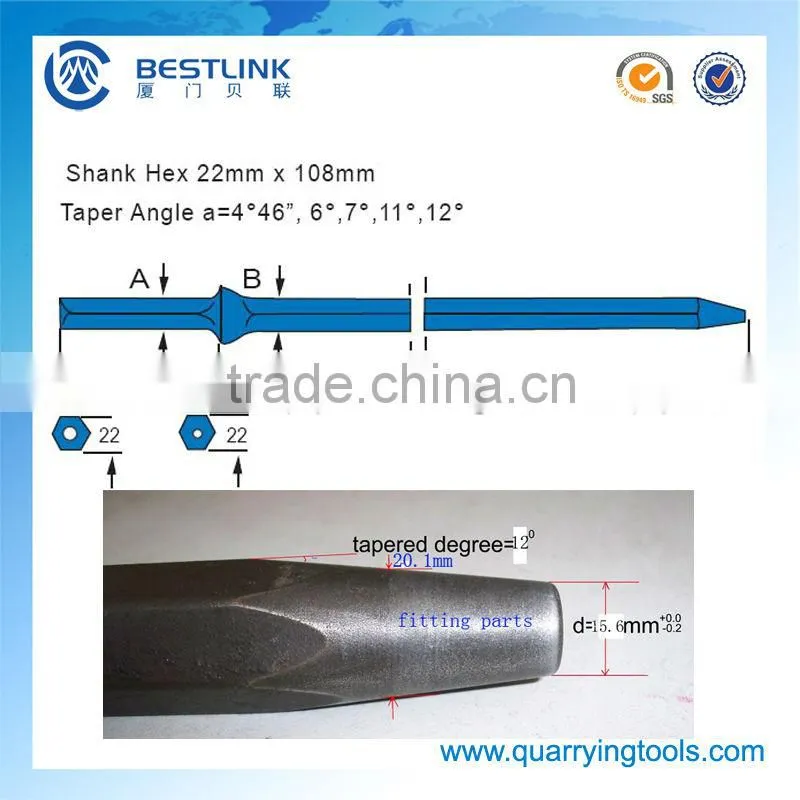 Quarrying Rock Blast Hole Tapered Steel Rod
