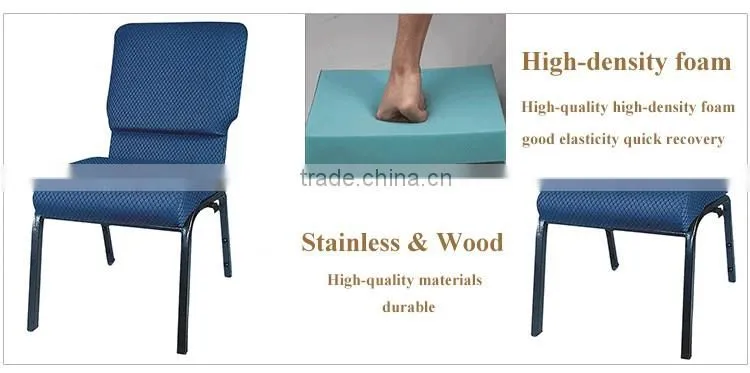 Wholesale fabric church pews stackable iron chair cheap church chair