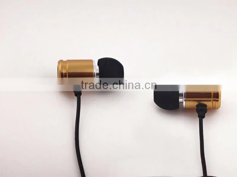 High quality fashionable braided cable colorful crystal diamond MP3 earphone
