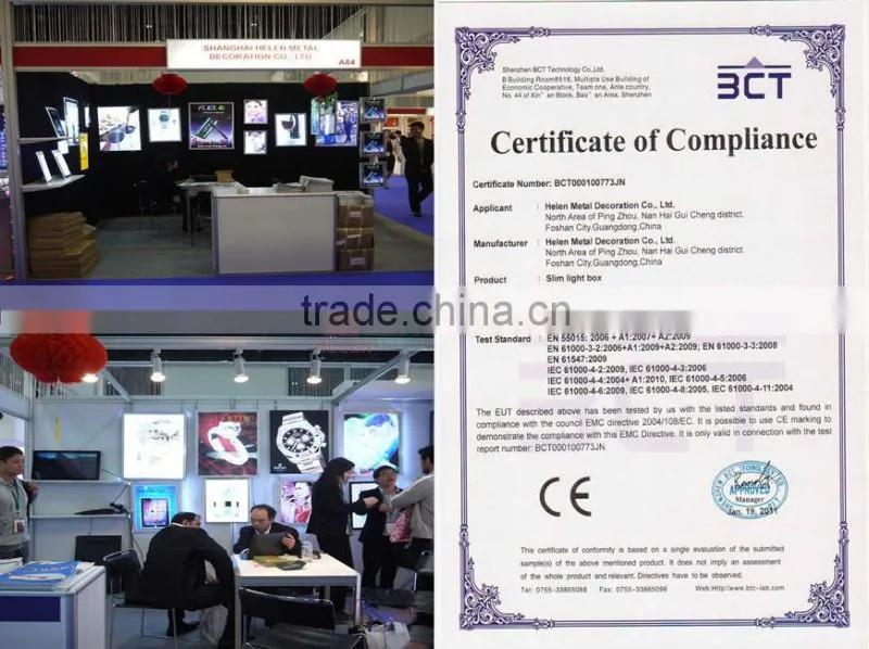 New product china supplier picture frame snap led slim light box wholesale