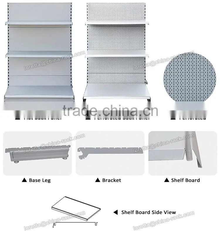 European Style Double Sided retail drugstore pharmacy shelves