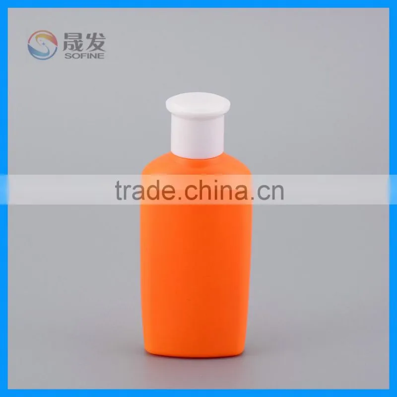 Plastic cosmetic sunscreen packaging bottle