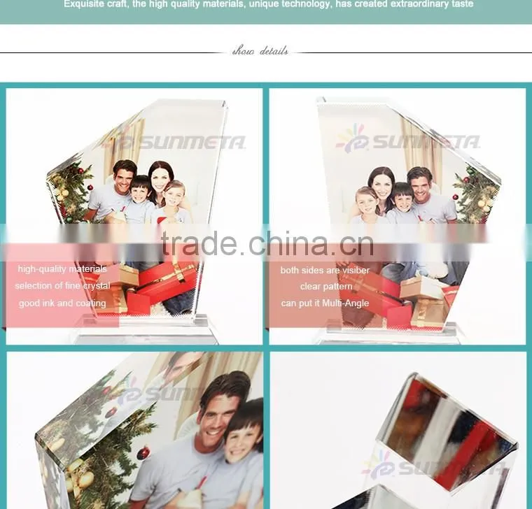 L120*H190*W40mm triange screen blank 3d sublimation crystal photo gifts